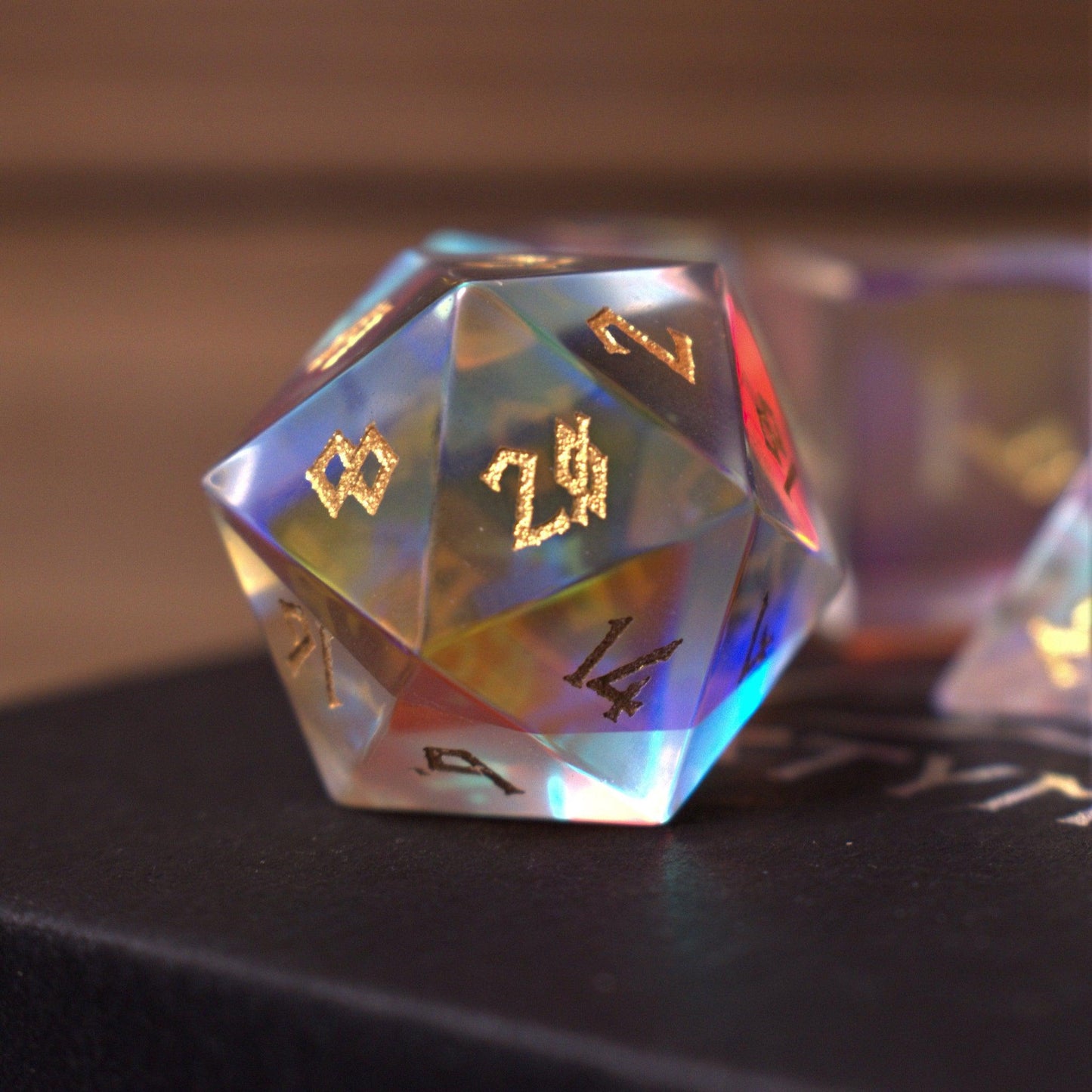 Elder Runes Prism Glass Dice Set