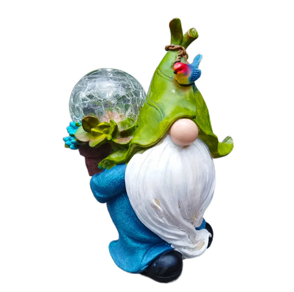 Elf Dwarf Solar Light Ball Resin Decoration