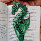 Emerald Dragon Bookmark Textured Fantasy Gift