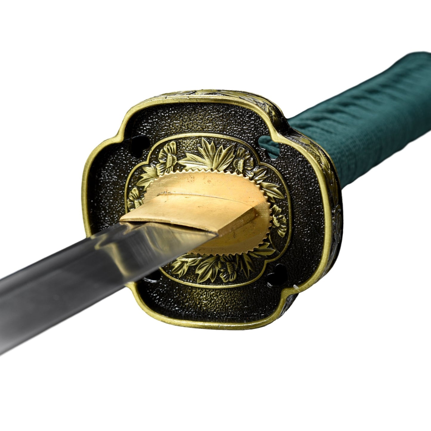 Emerald Elegance Handmade Katana