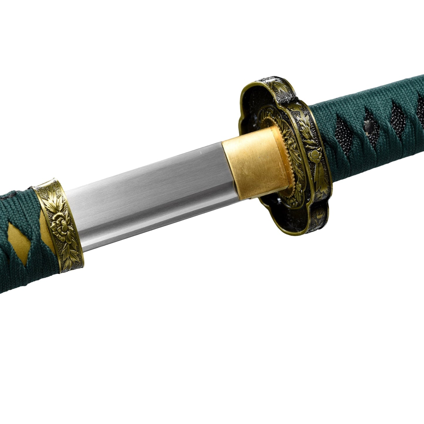 Emerald Elegance Handmade Katana