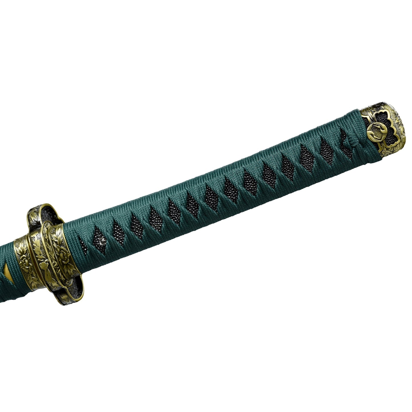 Emerald Elegance Handmade Katana