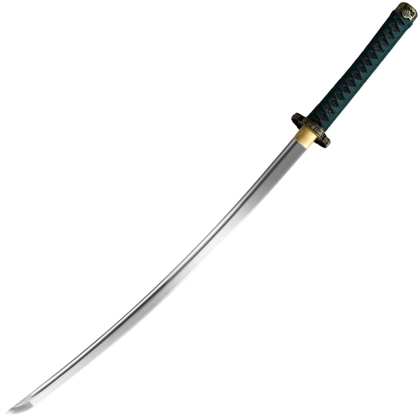 Emerald Elegance Handmade Katana