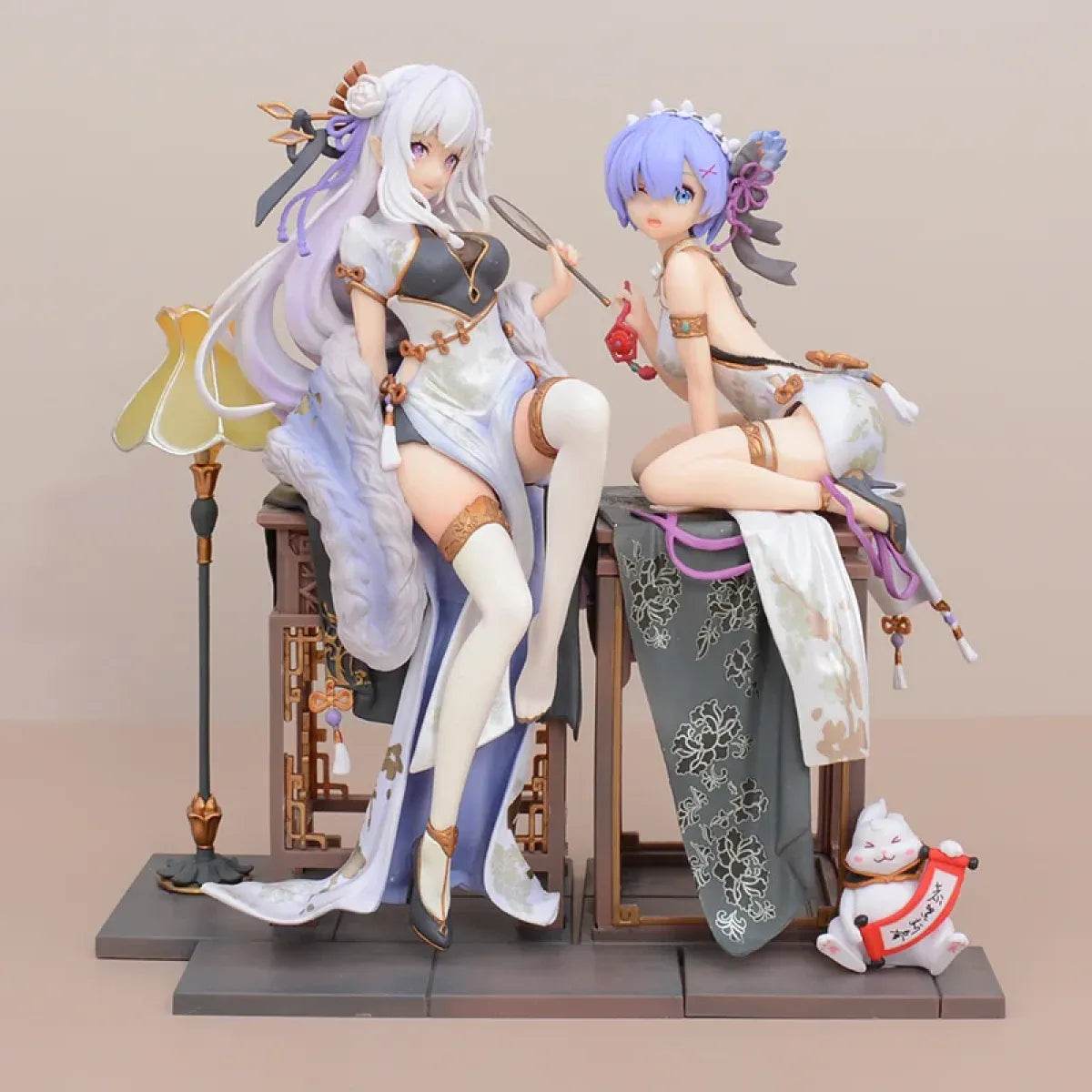 Re:Zero Rem & Emilia Chinoiserie Style Figures - With Box / Rem
