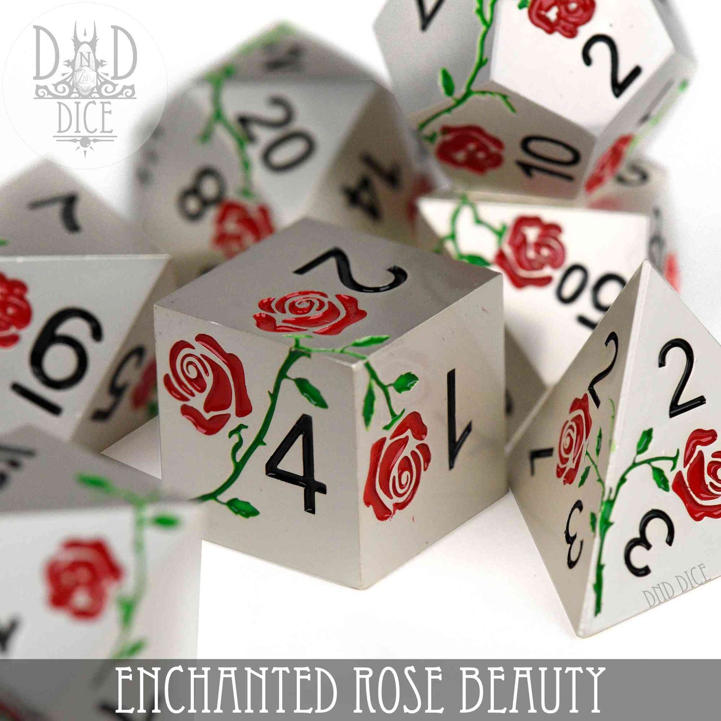 Enchanted Rose: Beauty - Metal Dice Set