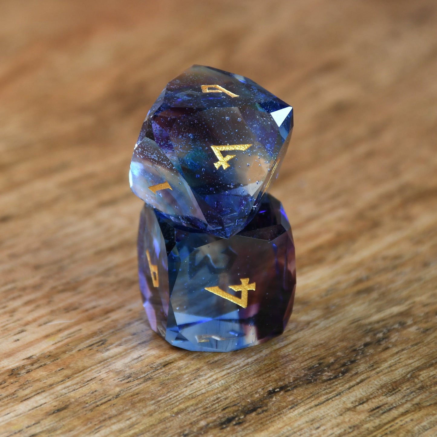 Enchanted Waters Multifaceted Glass Dice Set