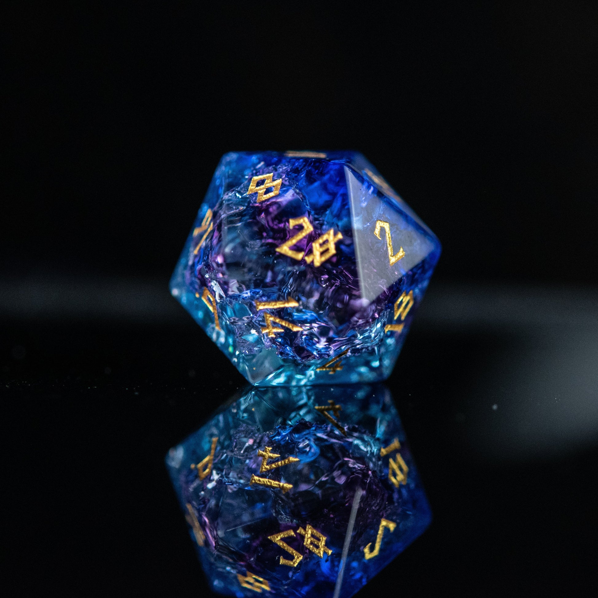 Enchanted Waters Shattered Glass Dice Set