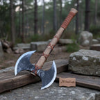 Handcrafted Double-Headed Viking Style Axe – Decorative Collector’s Piece | Two Variations | JW SteelCrafts