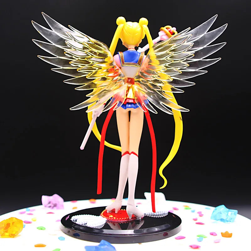 Eternal Sailor Moon Cake Ornaments Tsukino Usagi Action Figure Decoration Collection Doll Anime Model Toys for Birthday Gifts