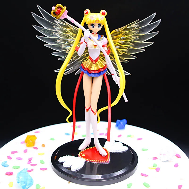 Eternal Sailor Moon Cake Ornaments Tsukino Usagi Action Figure Decoration Collection Doll Anime Model Toys for Birthday Gifts