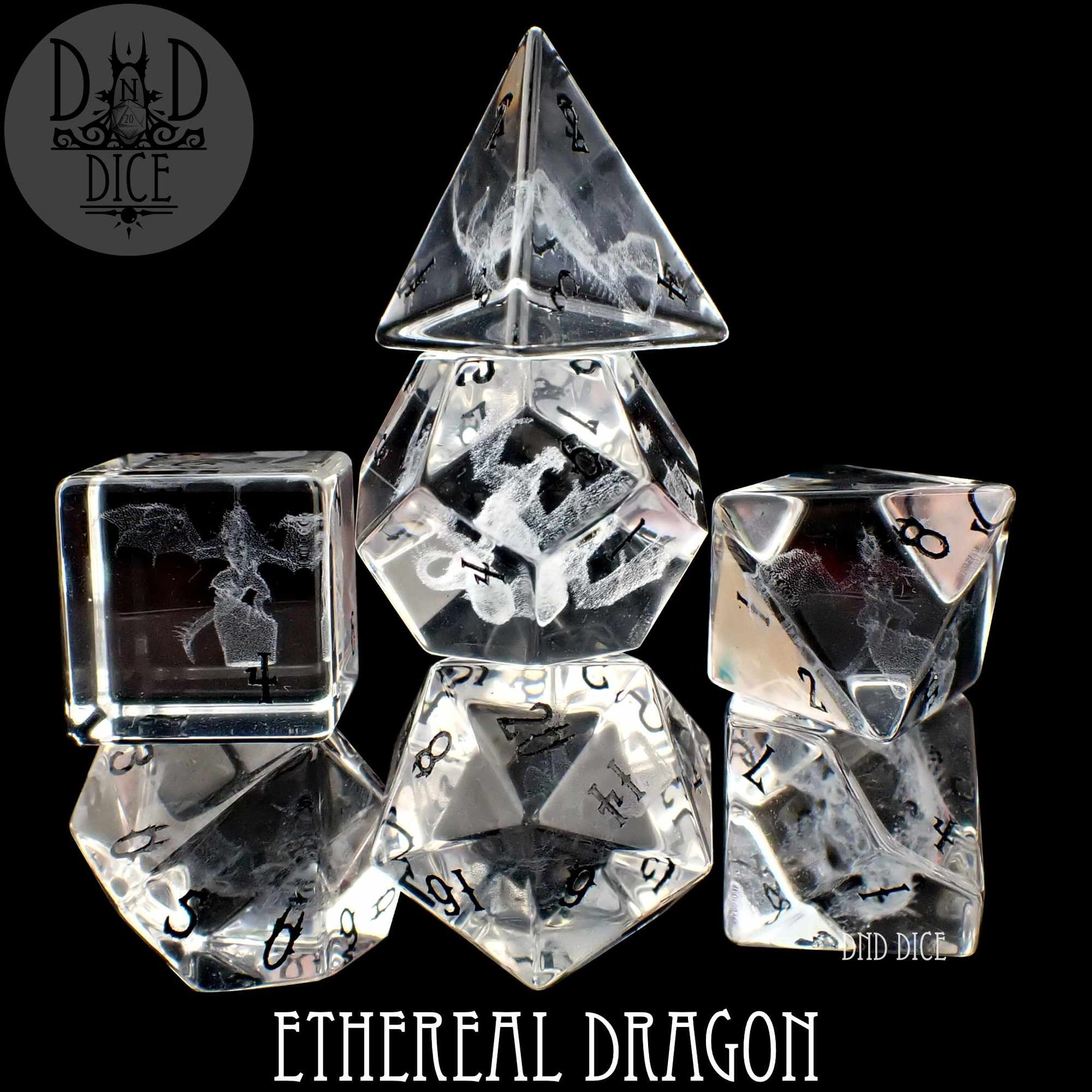 Ethereal Dragon Glass Dice Set (Gift Box)