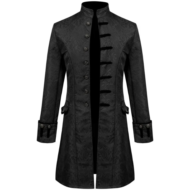 European and American Men's Coats, Dance Costumes, Halloween Jacquard Jackets Medieval Costume Performance Costumes