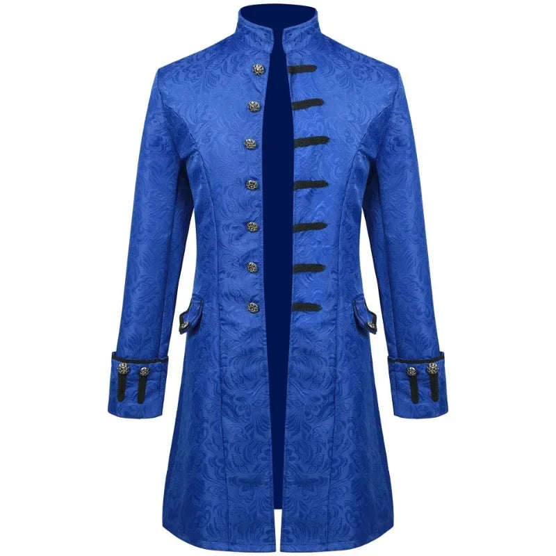 European and American Men's Coats, Dance Costumes, Halloween Jacquard Jackets Medieval Costume Performance Costumes