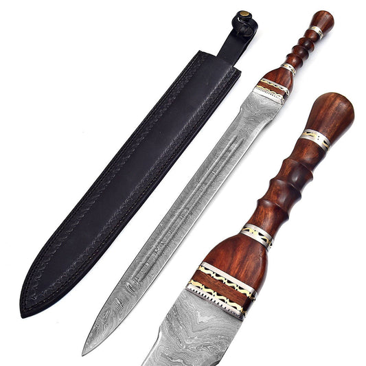 Exquisite Handmade Damascus Steel Roman Gladius Sword