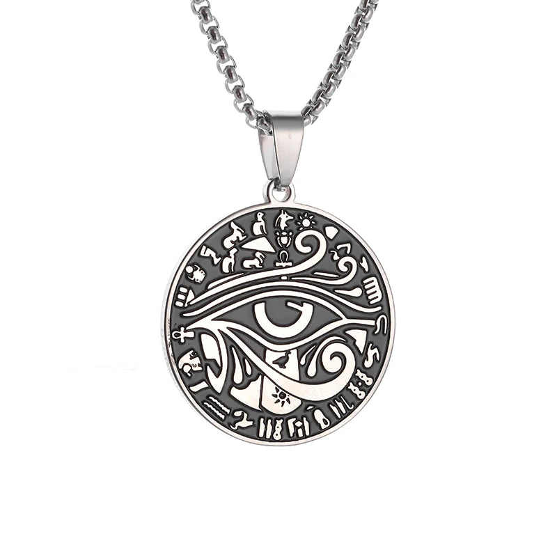 Eye of Horus Necklace Evil Eye Pendant Ancient Egypt Protection Necklace Jewelry Gift Men and Women Spiritual Amulets