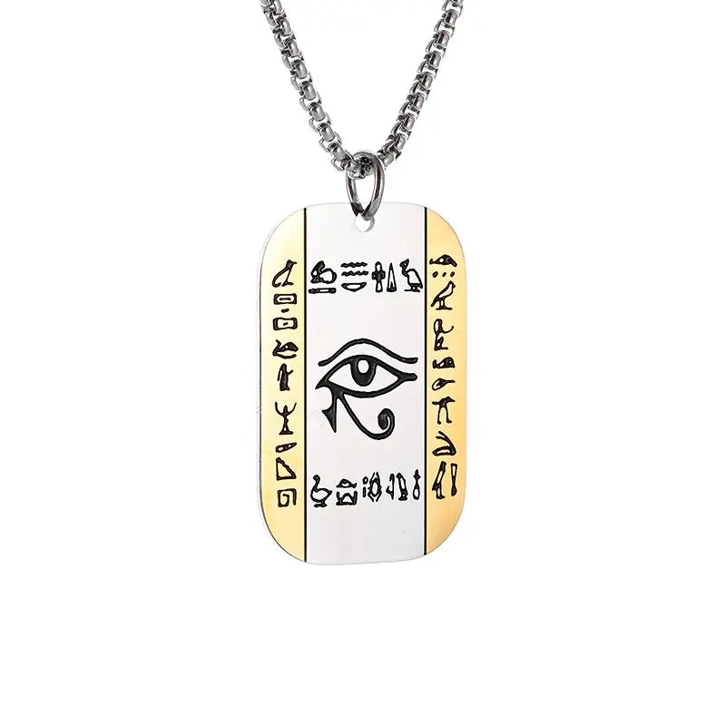 Eye of Horus Necklace Evil Eye Pendant Ancient Egypt Protection Necklace Jewelry Gift Men and Women Spiritual Amulets