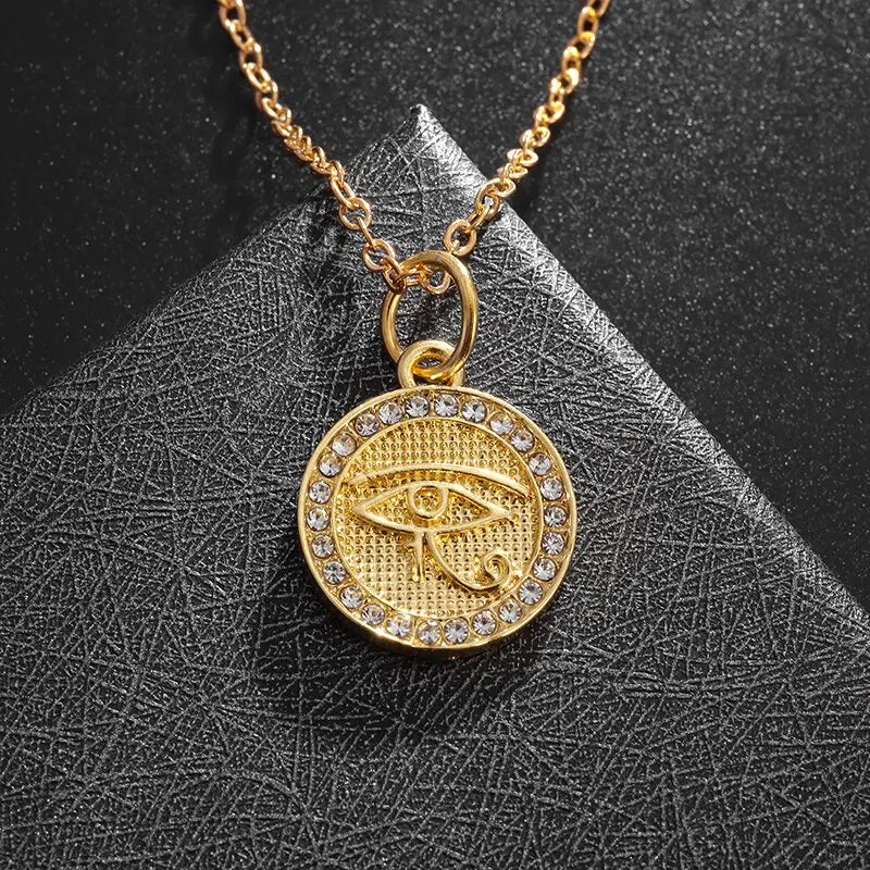 Eye of Horus Necklace Evil Eye Pendant Ancient Egypt Protection Necklace Jewelry Gift Men and Women Spiritual Amulets