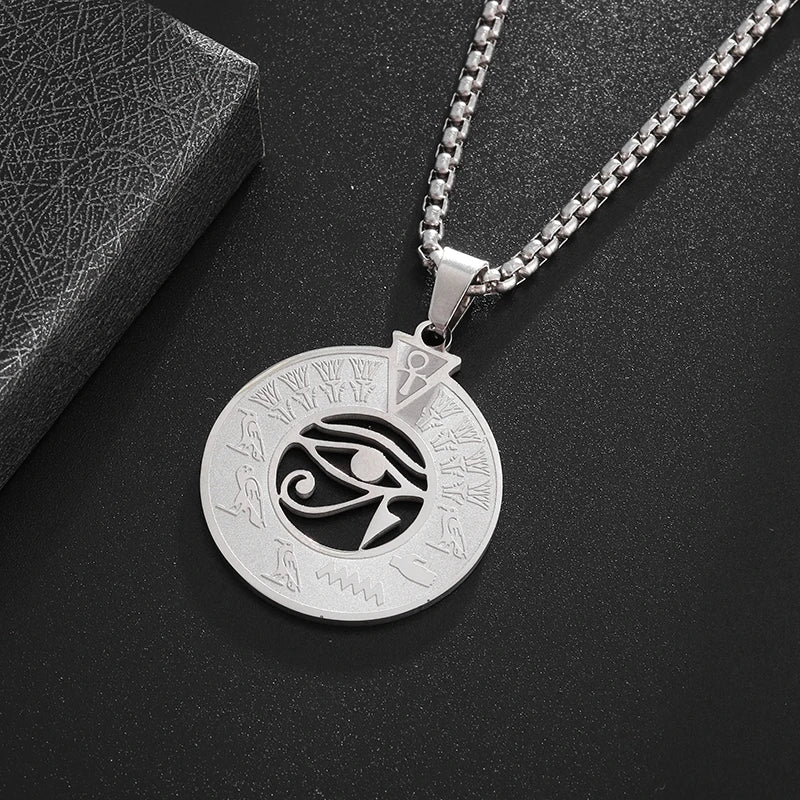 Eye of Horus Necklace Evil Eye Pendant Ancient Egypt Protection Necklace Jewelry Gift Men and Women Spiritual Amulets