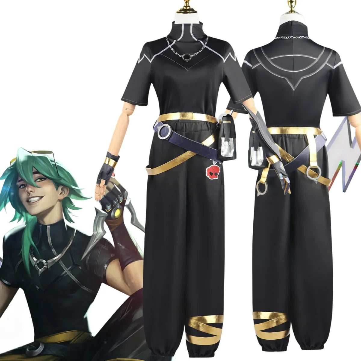 Ezreal Cosplay Costume – League of Legends Outfit with Wig & Props - S / Wig Only
