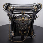 Steampunk Skull Decor Crossbody Bag