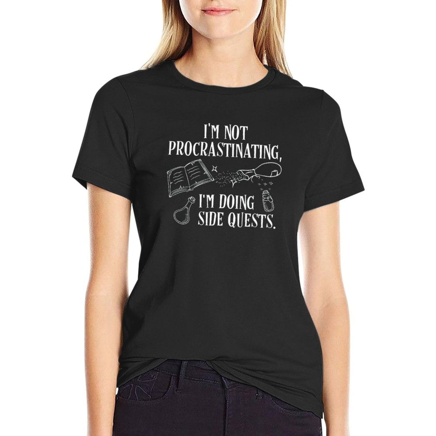 I'm Not Procrastinating I'm Doing Side Quests  Fade-proof Color T-Shirt