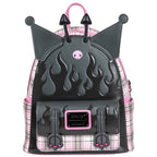 Sanrio Kuromi Flames and Plaid Mini-Backpack - Entertainment Earth Exclusive