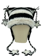 'Lalala' Hat Hand-Knitted Star-Striped