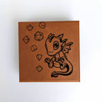Adoragon - Vegan Leather Dice Box - Chestnut