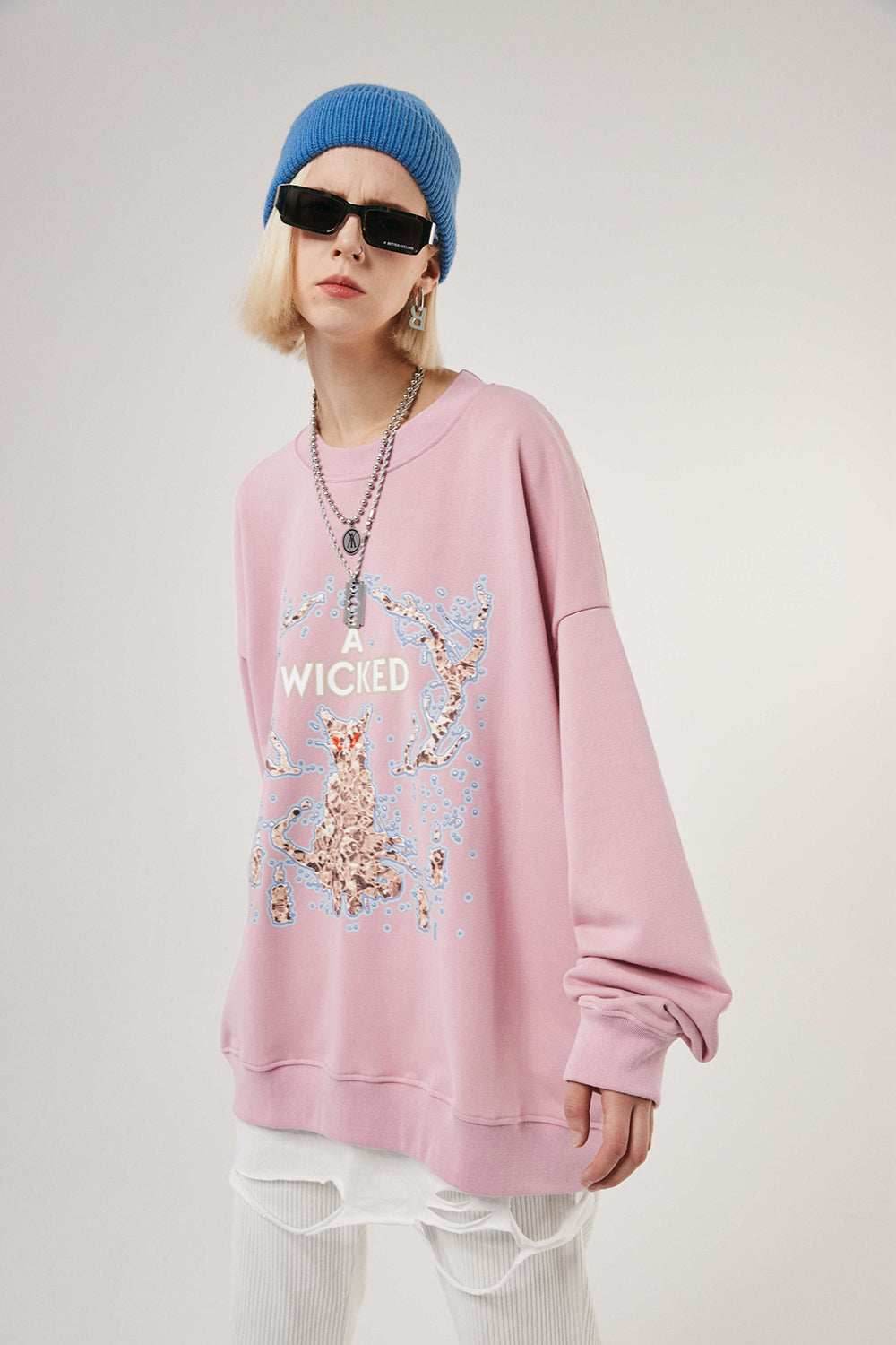 A Wicked Cat Crew - Black / S