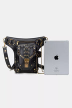 Steampunk Rivet Decor Multipurpose Crossbody Bag
