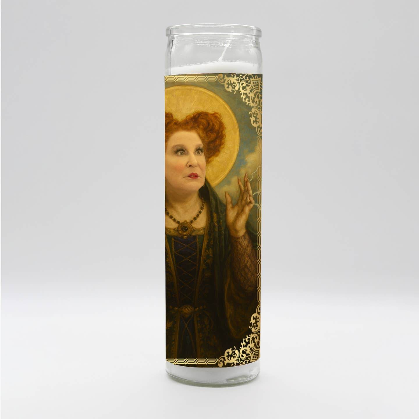 Saint Witchy Winifred Candle - White