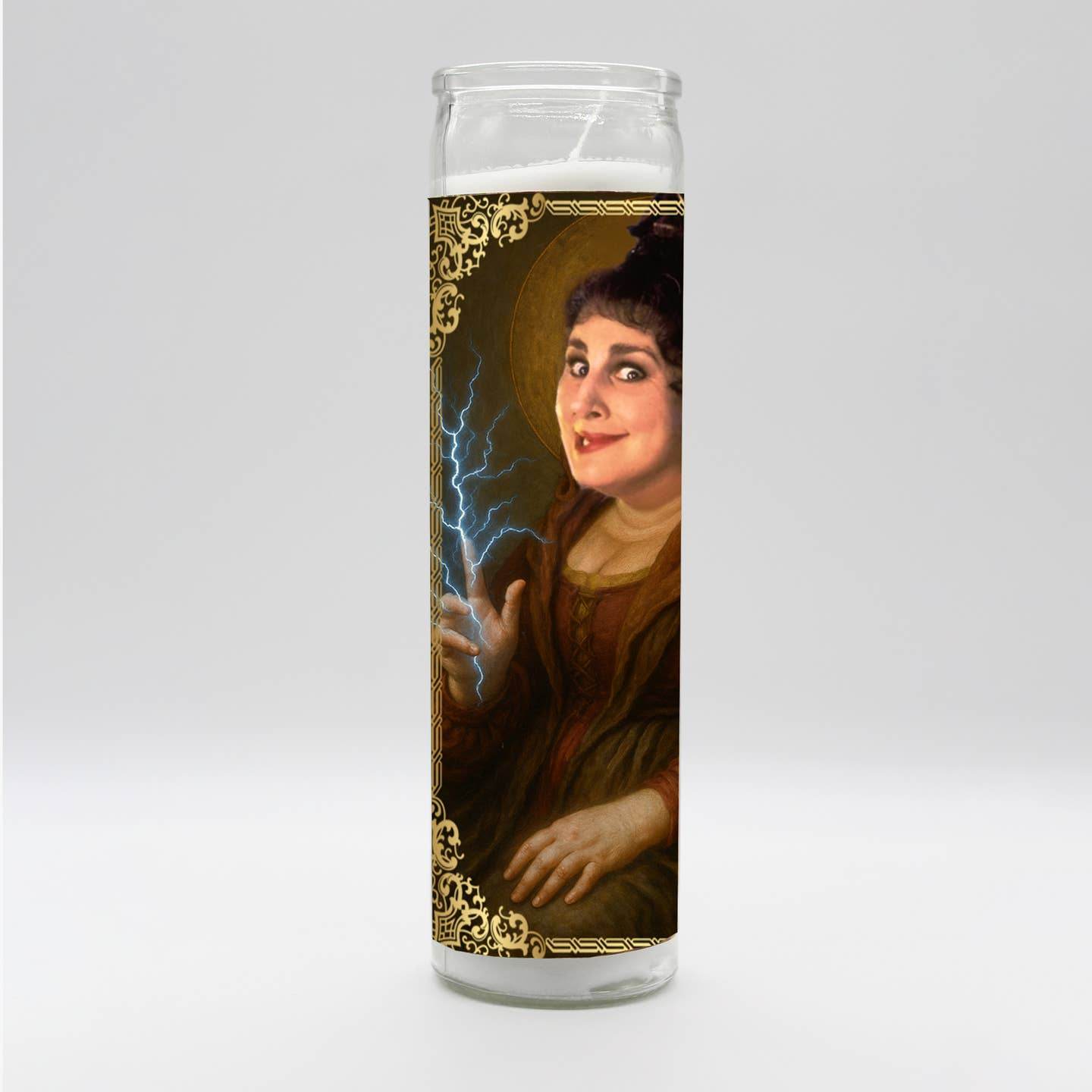 Saint Witchy Mary Candle - White