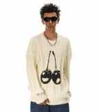 Double Cherry Knit Sweater - S