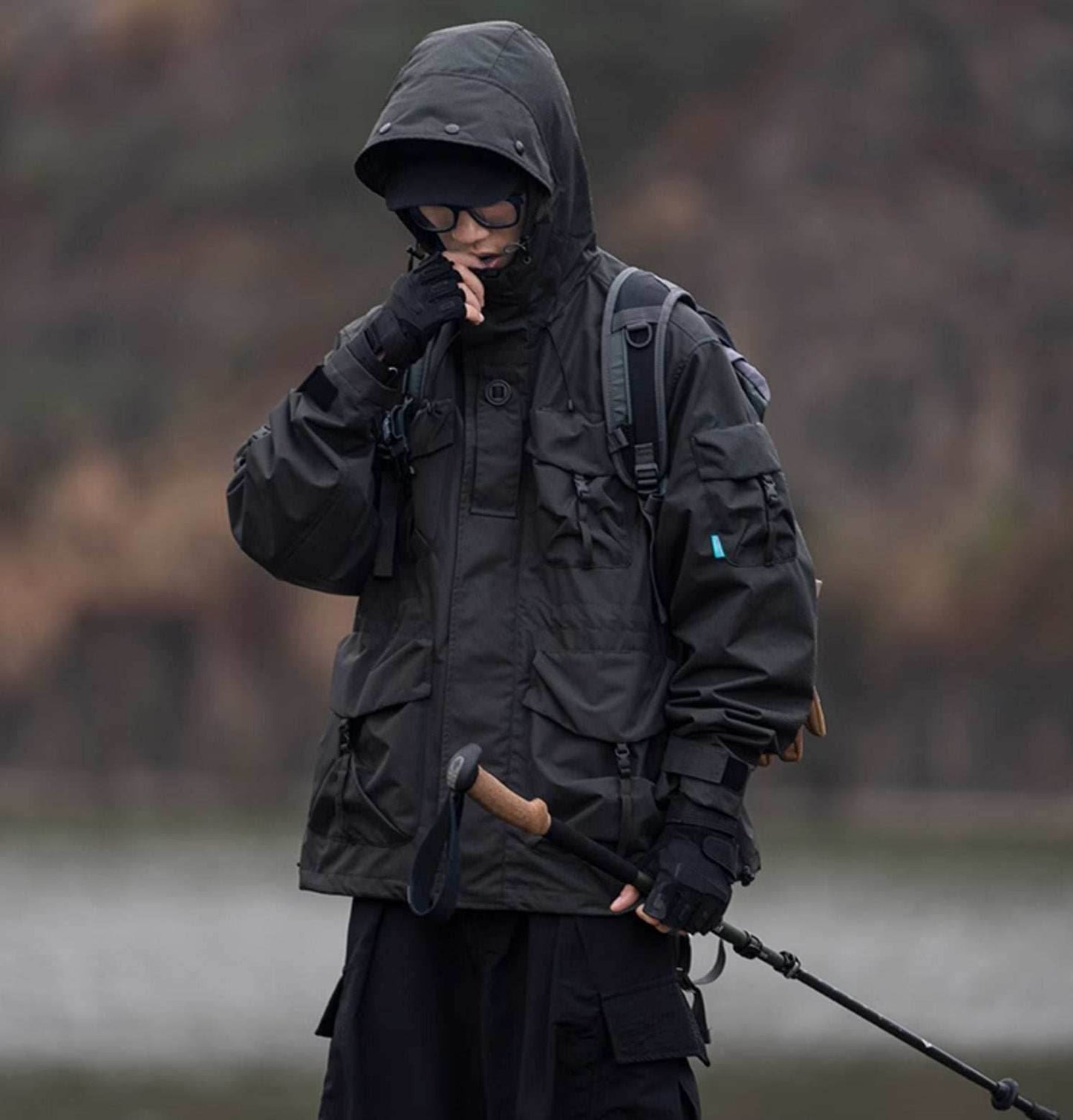 APEJ8 Black Tactical Wilderness Jacket - Black / S