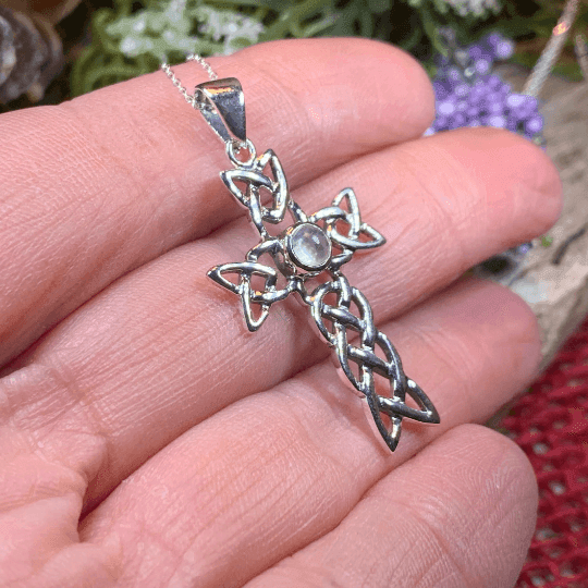 Kathleen Celtic Cross Necklace - Amethyst
