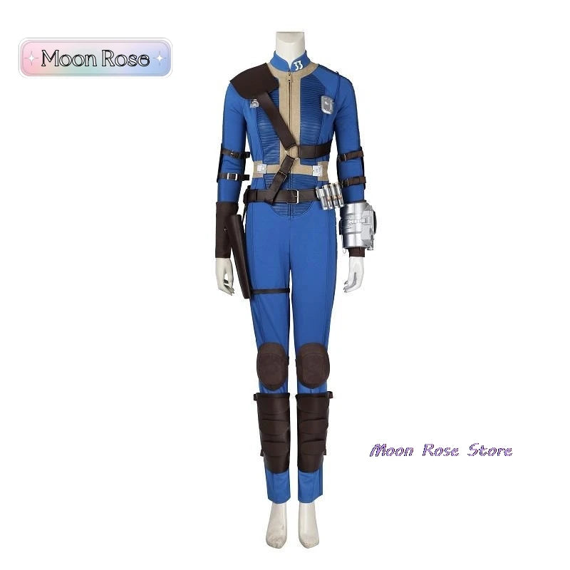 Fall Cos Out Cosplay Costume Uniform Helmet The Ghoul Blue Lucy Vault 33 Cosplay Jumpsuit Fantasia Outfit Props Mask Woman Man