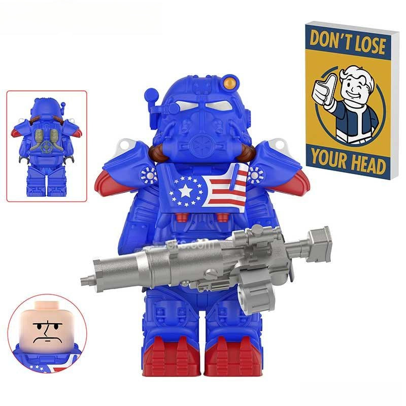 Fallout T60 Power Armor Lego Minifigures Custom video Game Toys Set1-4