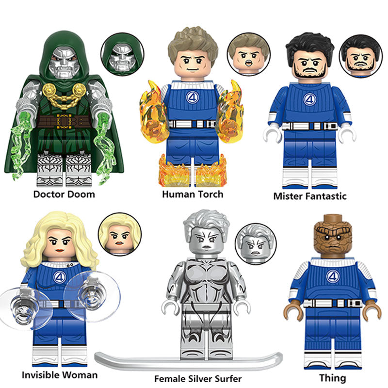 Fantastic Four First Steps Set of 6 Lego Minifigures Custom Toys 2