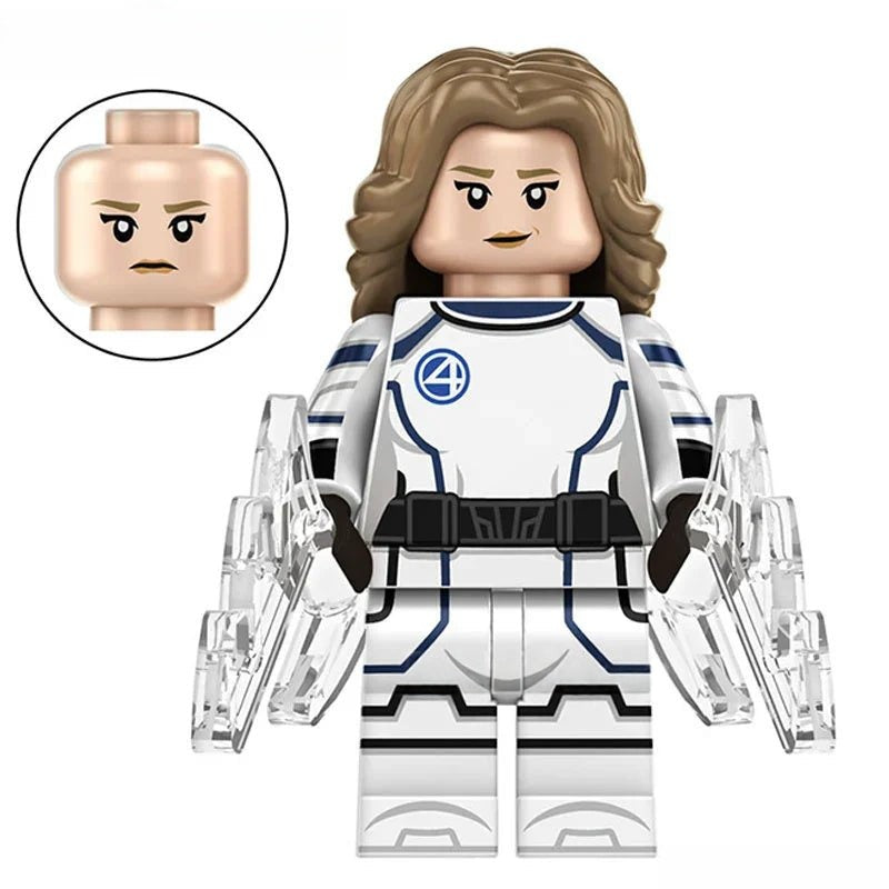 Fantastic Four Sue Storm Invisble Woman Lego Minifigures Custom Toys 3