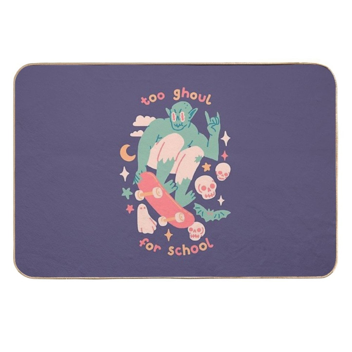 TOO GHOUL FOR SCHOOL  Dirt-Trapping Bath Mat