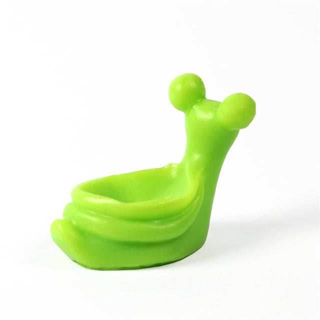 Green Snail d20 Stand: Small Plastic Novelty Item for Dice Lovers Desks - 