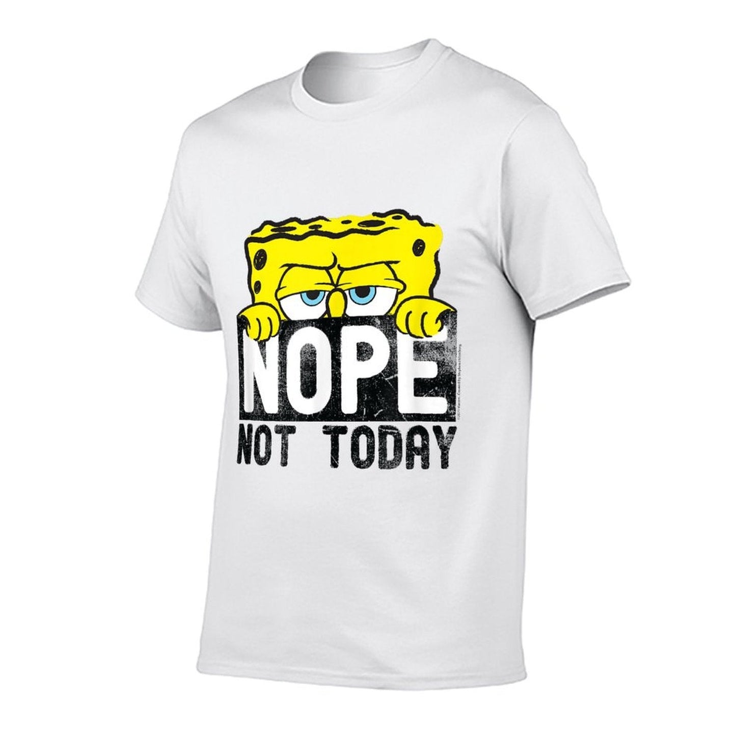 SpongeBob SquarePants - Nope Not Today  Fade-proof Color T-Shirt