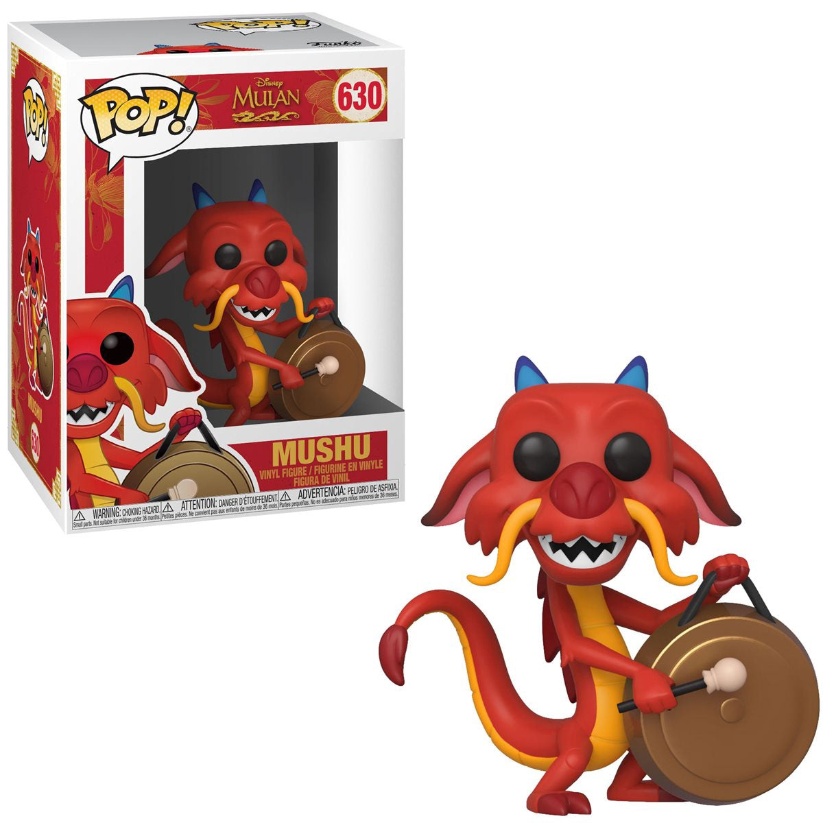 Mulan Mushu With Gong Funko Pop