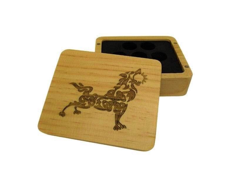Fenrir Wooden Dice Case - Pine Wood