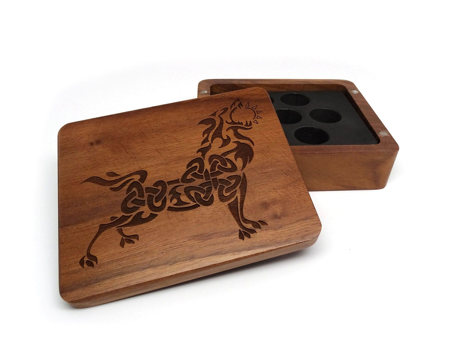 Fenrir Wooden Dice Case - Walnut Wood