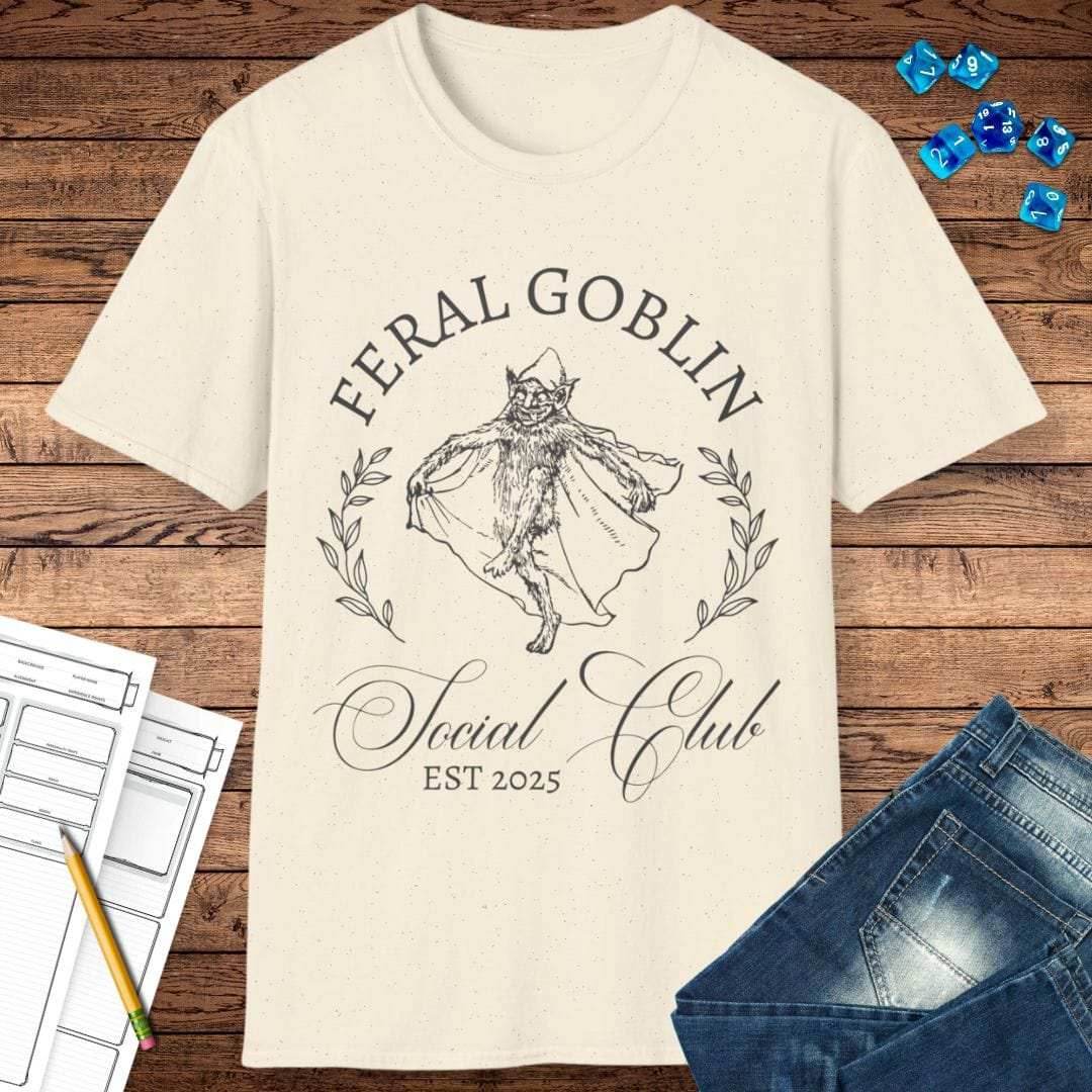 Feral Goblin Social Club T-shirt - Natural / S