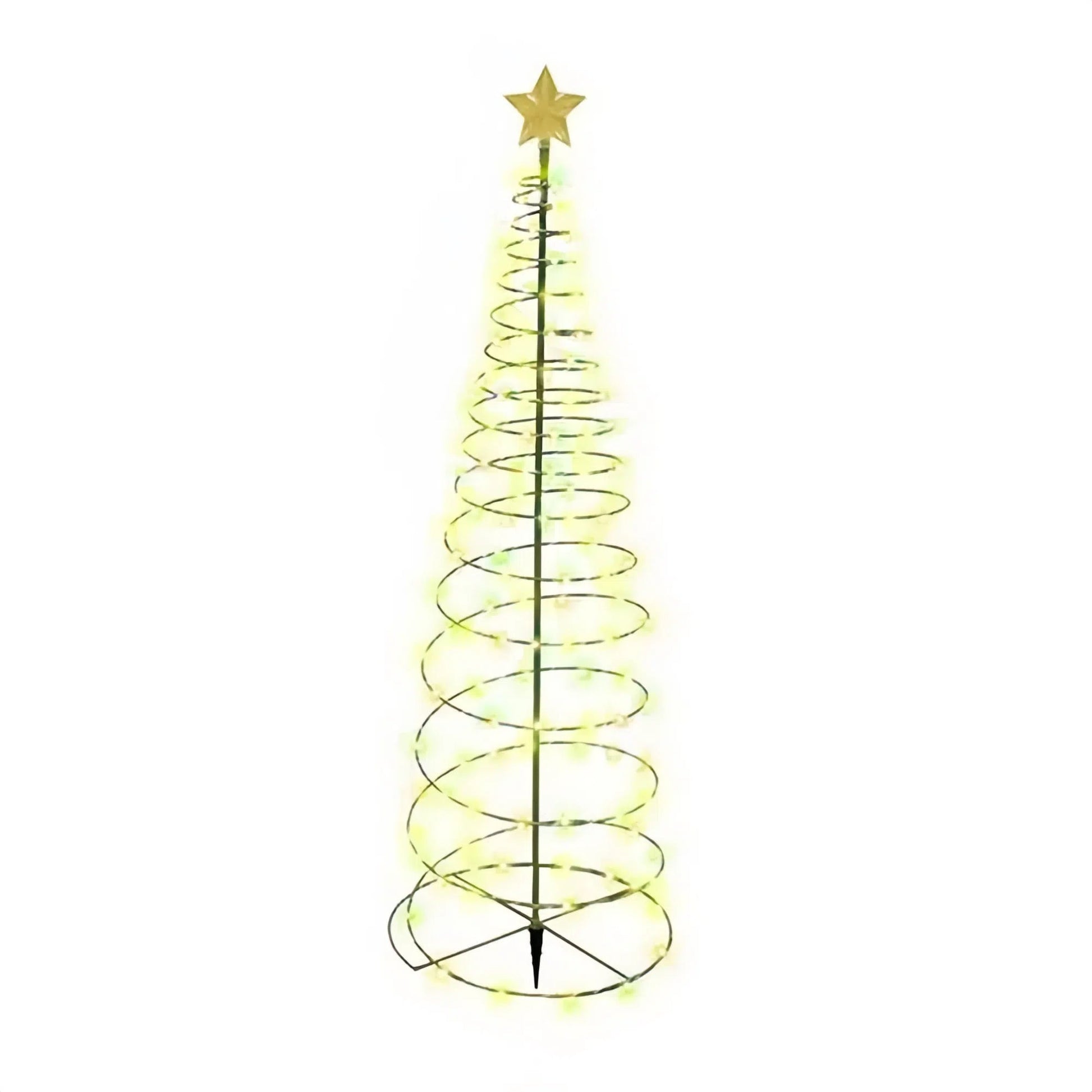 Festive Solar Christmas Tree Lights for Outdoor Garden Scene