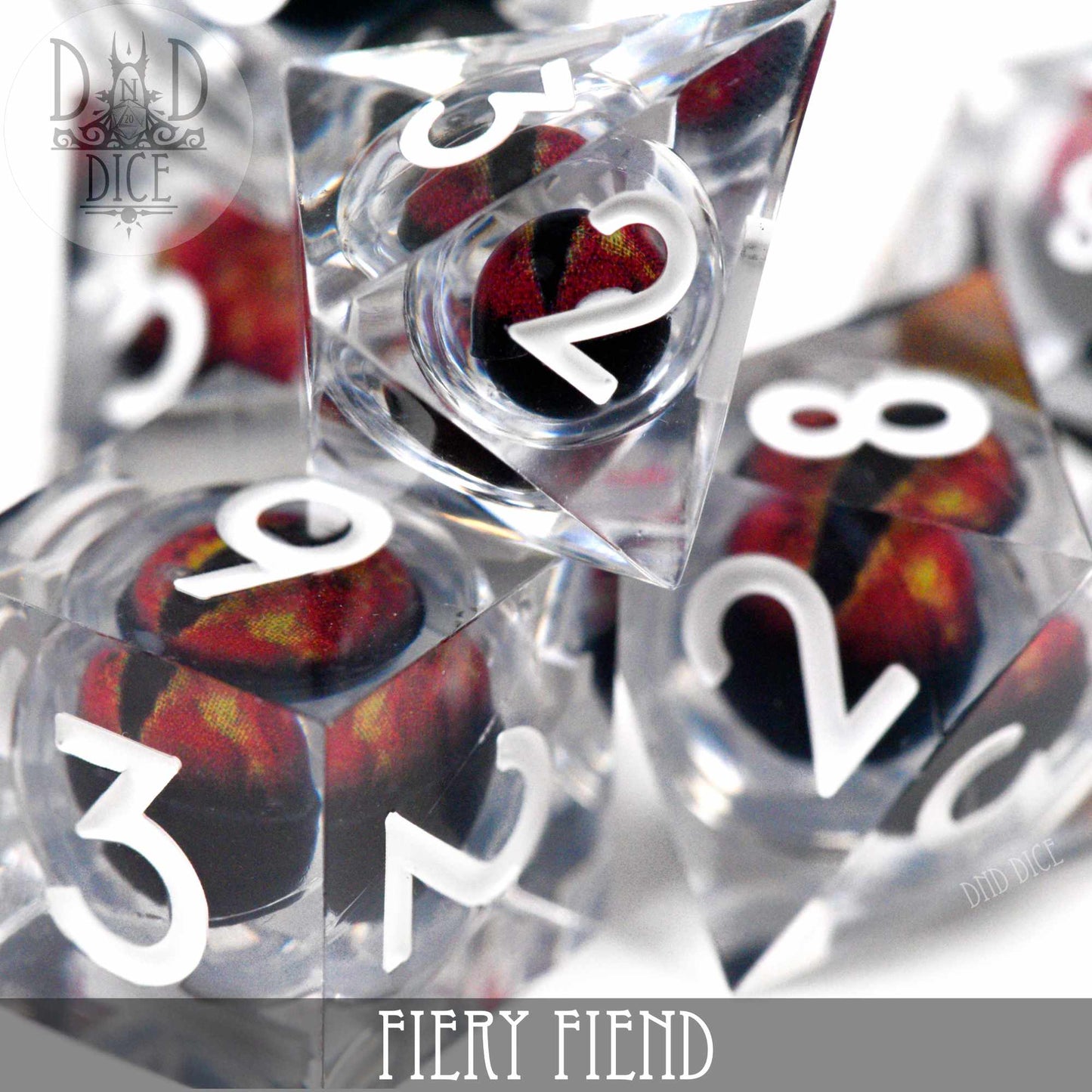 Fiery Fiend Liquid Core Dice Set