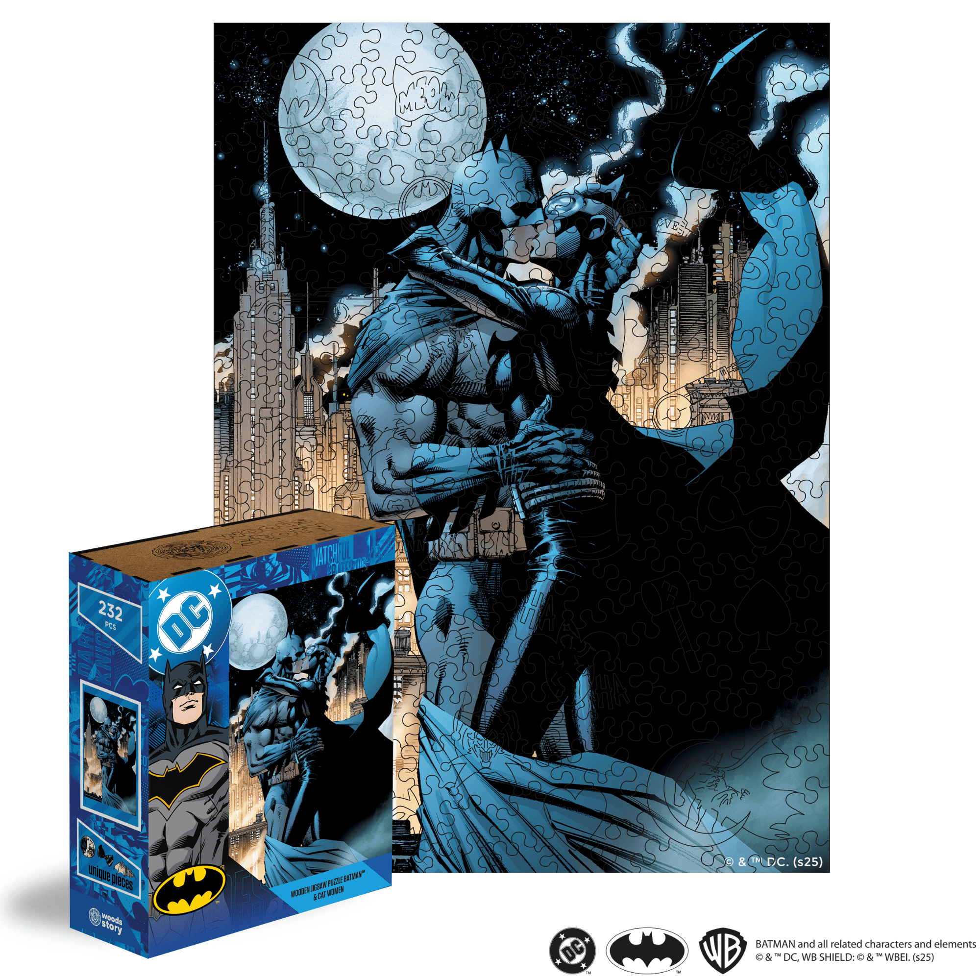 Wooden jigsaw puzzle DC Batman™ – Batman & Catwoman