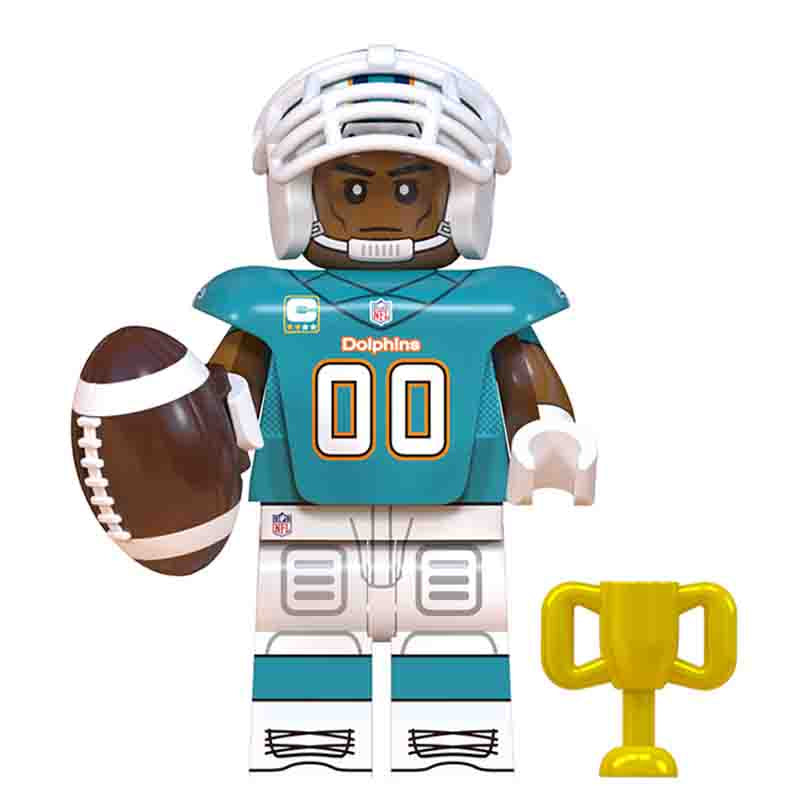 Miami Dolphins NFL Football Teams Lego Minifigures Custom Toys